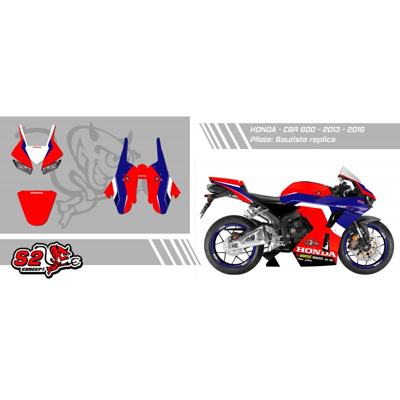 Customisable Racing Decals set Honda CBR600 RR