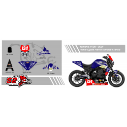 YAMAHA MT09 customizable Racing Decals set