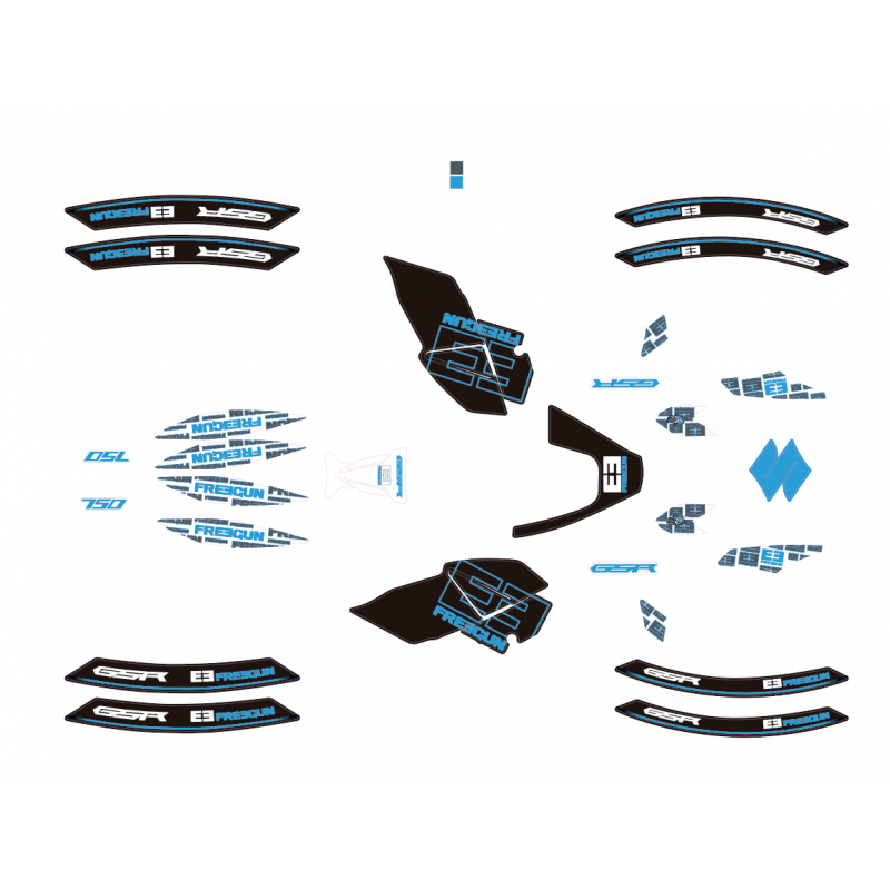 Decals set kit Suzuki GSR 750 Freegun