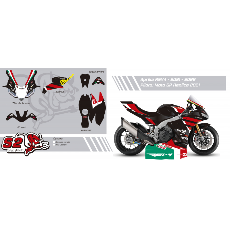 Aprilia RSV4 2021/24 Customisable decoration kit