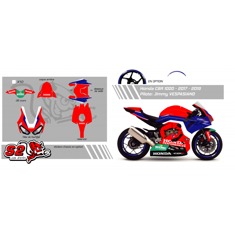 Customisable decoration kit Honda CBR 1000RR