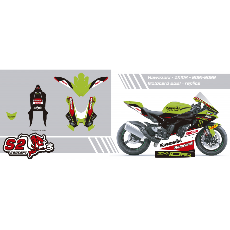 Customisable Racing Decals set for Kawasaki ZX10-R 2021-2025