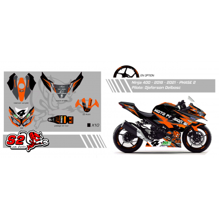 Kawasaki Ninja 400 Custom racing decals set