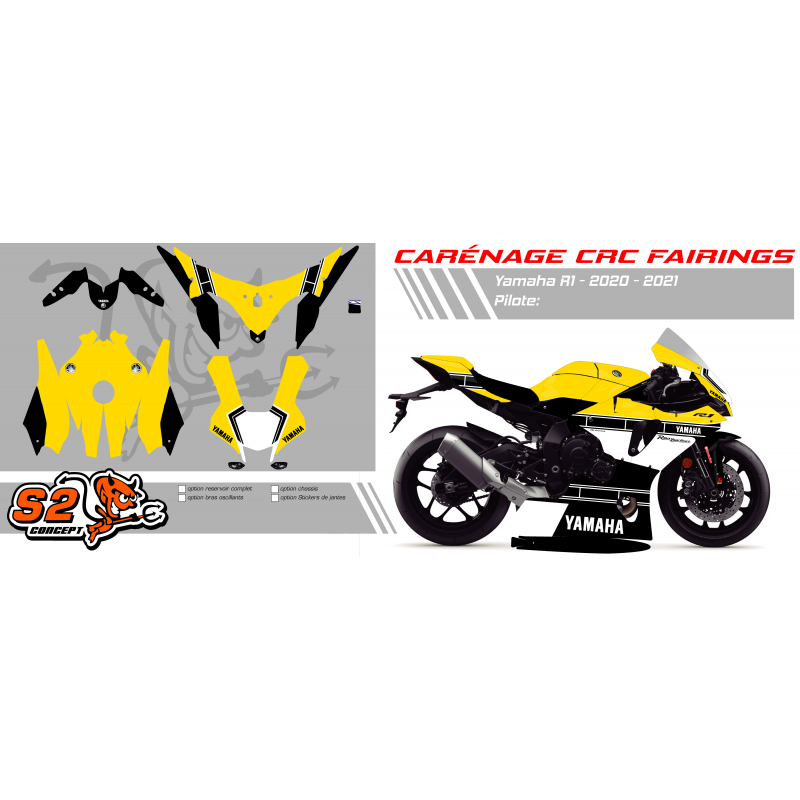 Kit décoration racing personnalisable YAMAHA R1