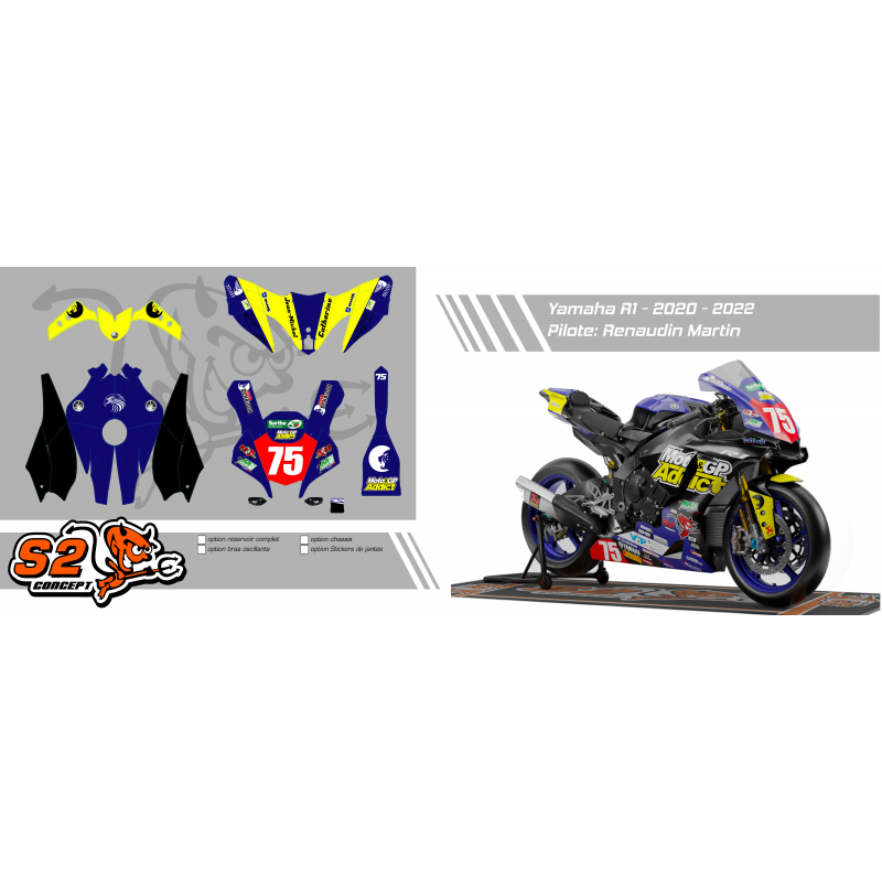 Customisable Racing Decals set for Yamaha R1