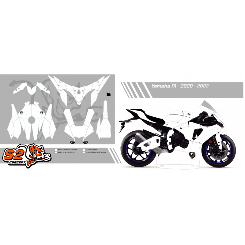 Customisable Racing Decals set for Yamaha R1
