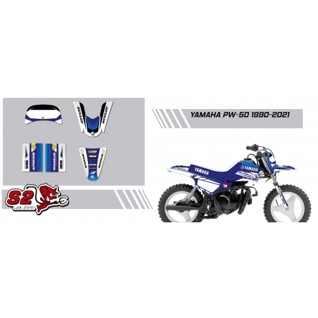 Customisable Racing Decals set for Yamaha's PW50