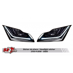 Kawasaki ZX10R racing fairing mock headlight sticker 2016-2020
