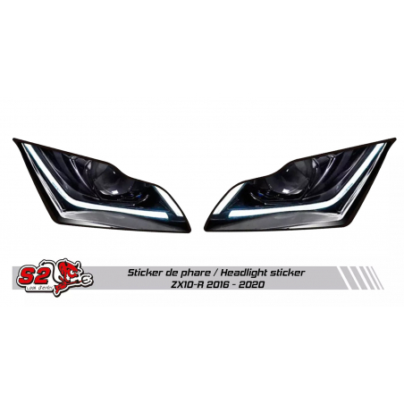 Kawasaki ZX10R 2016 on racing fairing mock headlight sticker