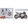 Kit déco personnalisable BMW S1000RR 2015-17 carénage + selle