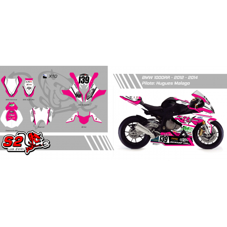 Customisable decoration kit BMW S1000RR 2012-14 fairing + saddle