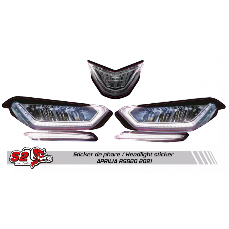 Aprilia RS660 racing fairing mock headlight sticker 2021-2024