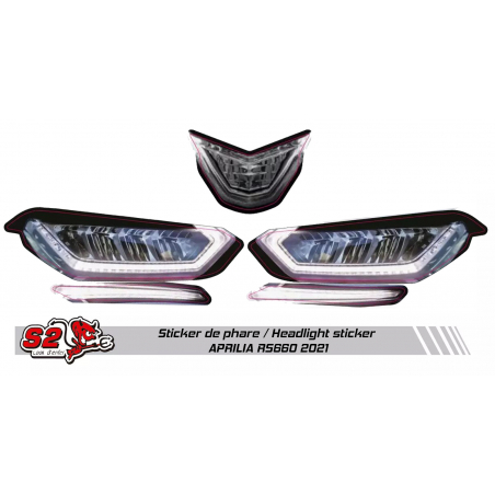 Aprilia RS660 on racing fairing mock headlight sticker