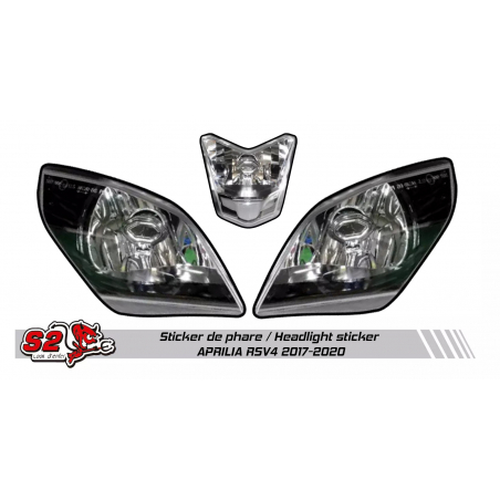Aprilia RSV4 2017 on racing fairing mock headlight sticker