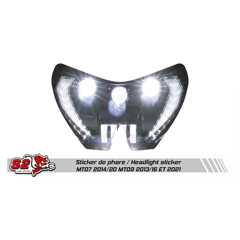Stickers Phare de carénage piste pour Yamaha MT09 et MT07