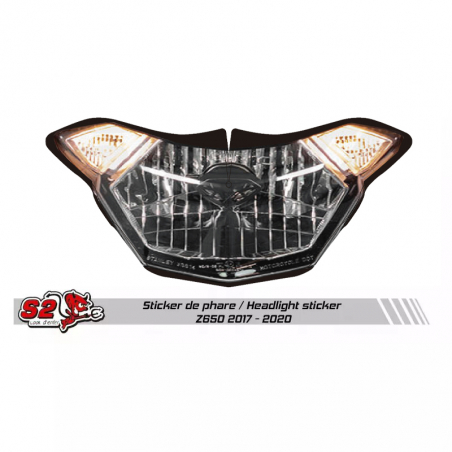 Kawasaki Z650 2017 on racing fairing mock headlight sticker