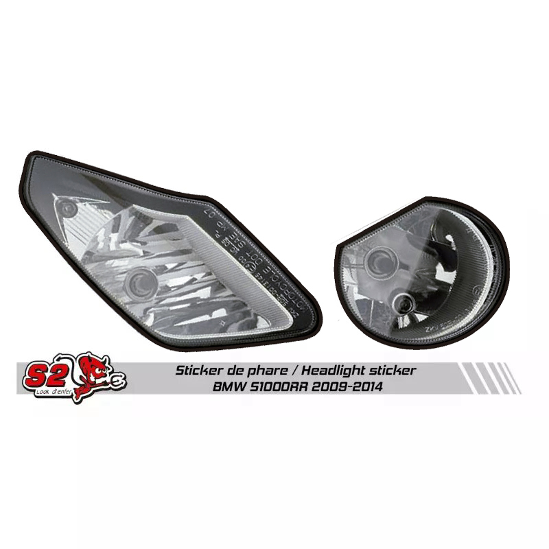 BMW S1000RR racing fairing mock headlight sticker 2009-2014