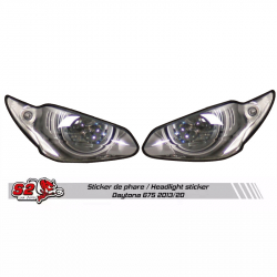 Triumph Daytona 675 2013 on racing fairing mock headlight sticker