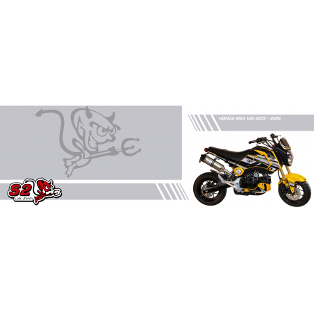 Kit décoration Honda MSX125 JAUNE