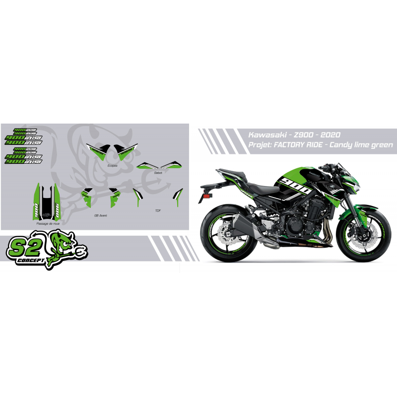 Kawasaki Z900 Series Special Edition decals set 2020-2024