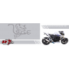 Suzuki GSR 750 BURN OUT Decals kit Blue/White