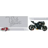 Suzuki GSR 750 BURN OUT Decals kit Blue/White