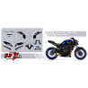 2019 ICE BLUE Yamaha MT07 Decals set