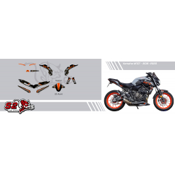 2019 ICE FLUO Yamaha MT07 Decals set