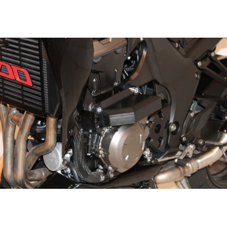 thumbnail image 2 of Kawasaki Z1000 2010+ Exhaust Crash Mushrooms – Protectors Sliders, Black, R9E1, JAYBEEBIKERBITS 2 of 5