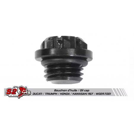 Black Oil plug Ø 20 thread pitch 250 for Ducati Triumph Honda and Kawasaki