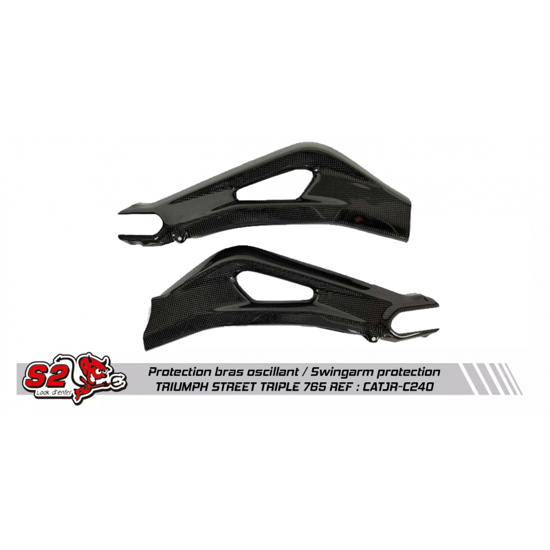 Protection bras oscillant carbone Triumph Street Triple 765