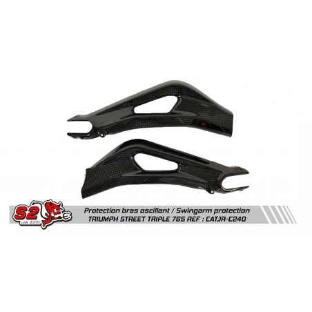 Protection bras oscillant carbone Triumph Street Triple 765