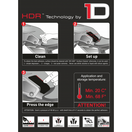 Kit grip de réservoir YAMAHA MT07 2021/22