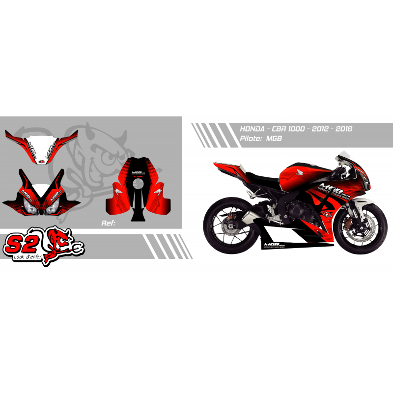 Kit déco racing personnalisable Honda CBR1000 RR