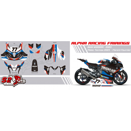 BMW M1000RR Alpha racing customized racing decals set