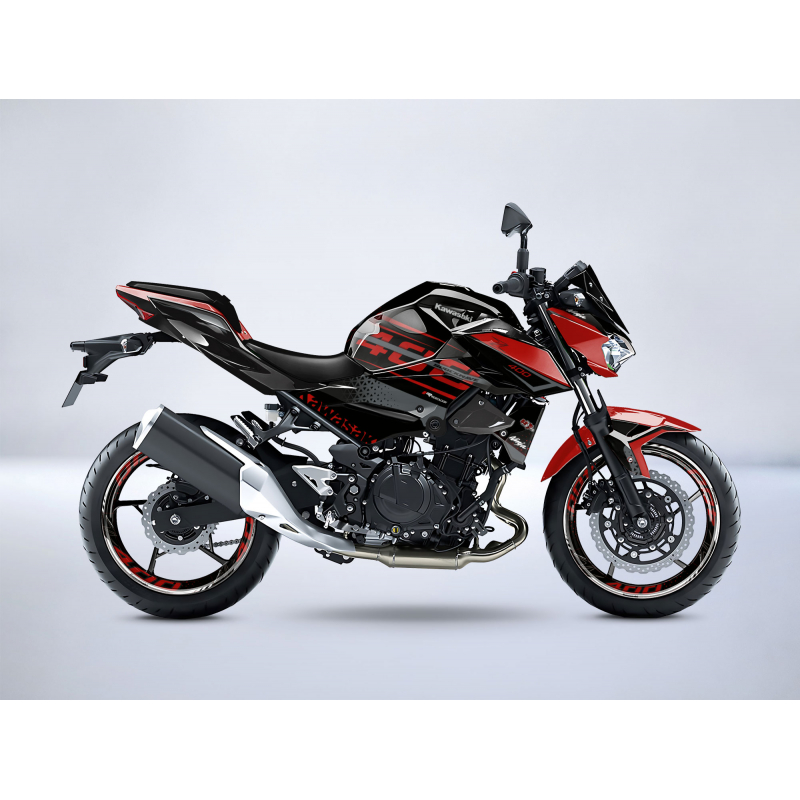 Kawasaki Z400 SHOCKWAVE decals set
