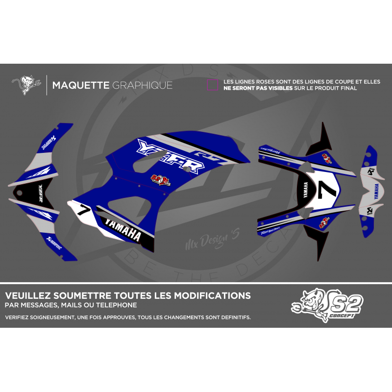YZF-R road Decals set Yamaha R7
