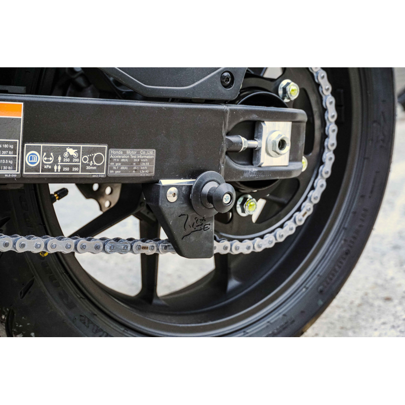 Bracket teflon stand spool + Swingarm shark fin