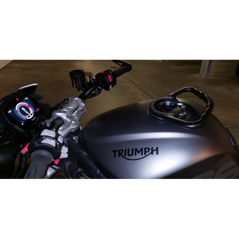 Poignée passager A-Sider « Black Edition » sur réservoir pour TRIUMPH / BMW / KTM