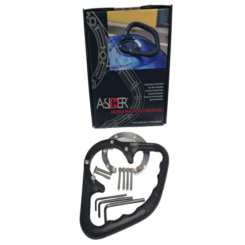 Poignée passager A-Sider « Black Edition » sur réservoir pour TRIUMPH / BMW / KTM