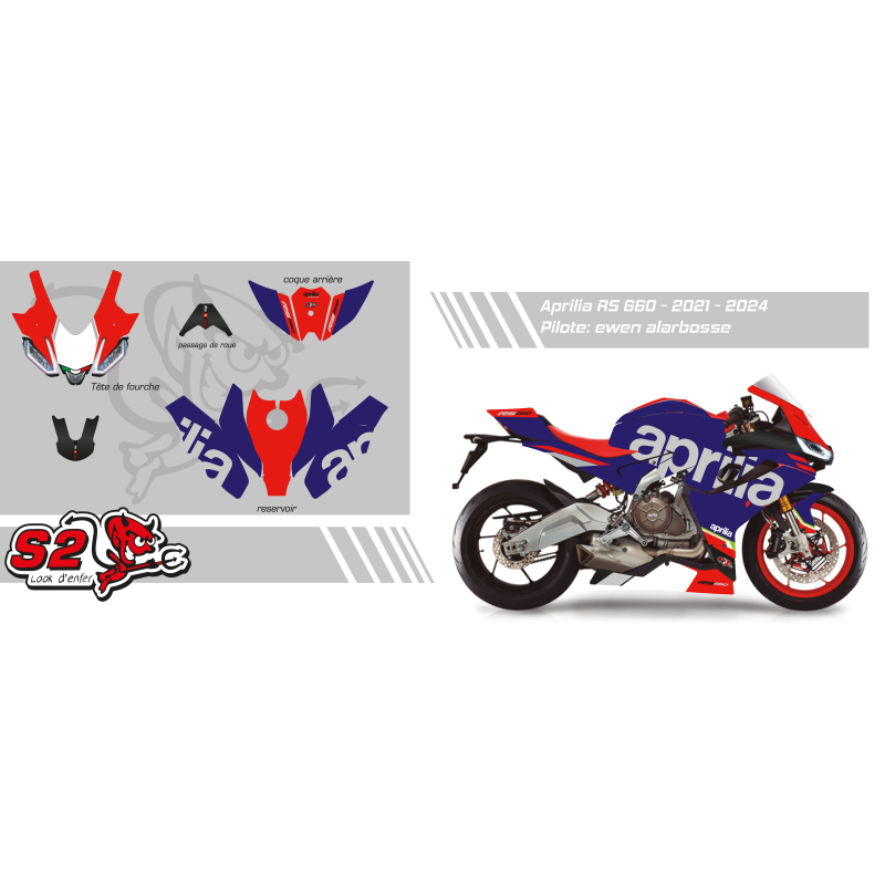 Kit déco personnalisable Aprilia RS660 2021/24