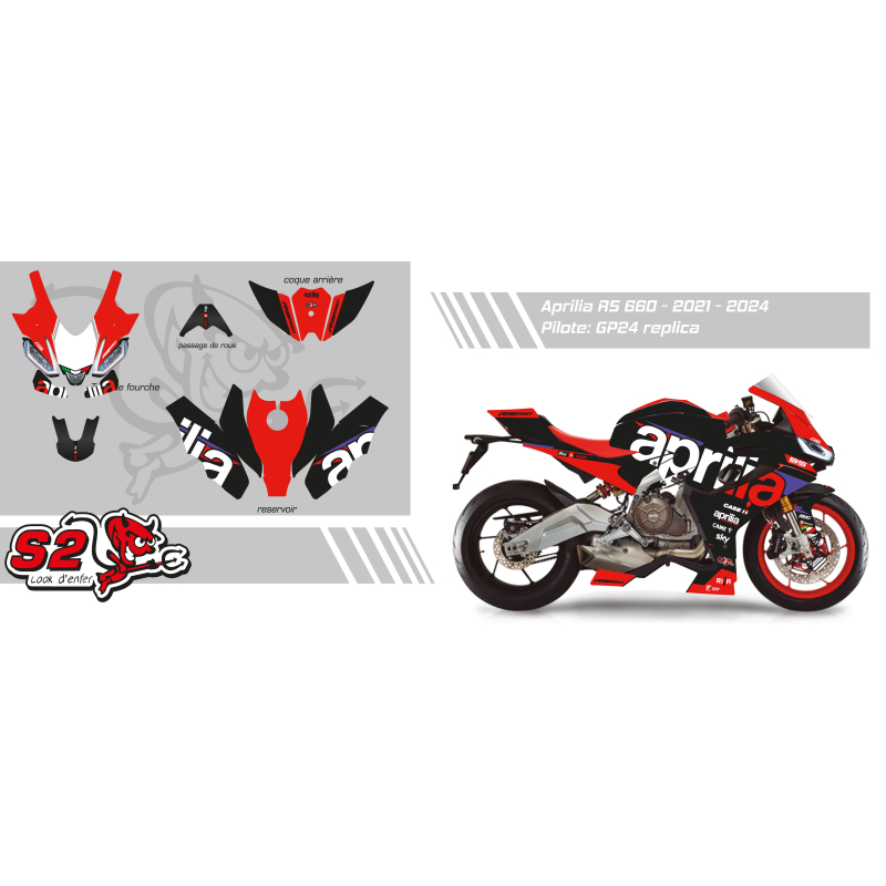 Kit déco personnalisable Aprilia RS660 2021/24