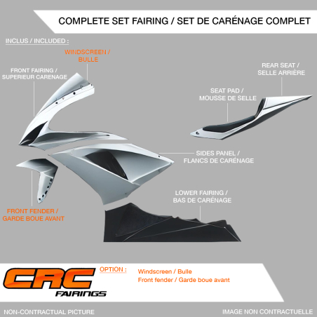Aprilia RSV4 2012-2014 Racing Fairings | Fiberglass Competition Kit