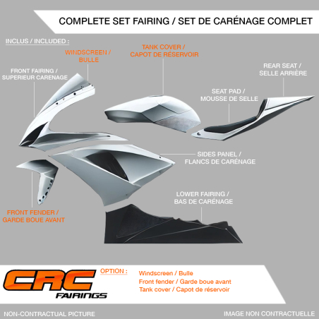 Set complet de carénage racing SUZUKI GSX-R1000 2009-2016