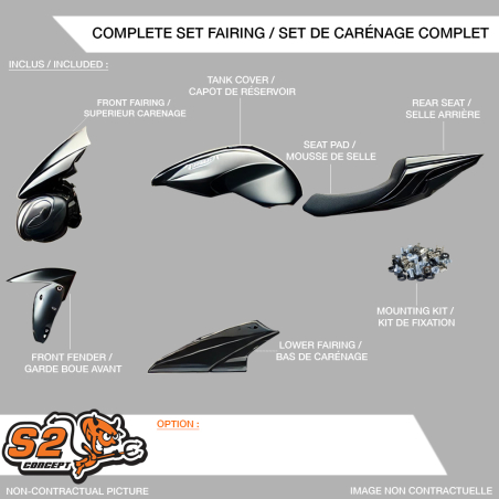Set de carénage Racing pour yamaha mt07 2014-2017