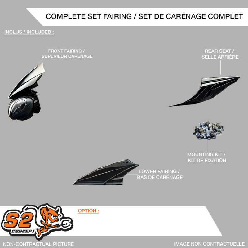 Suzuki gladius 2009/15 S2 Concept racing complete set fairing