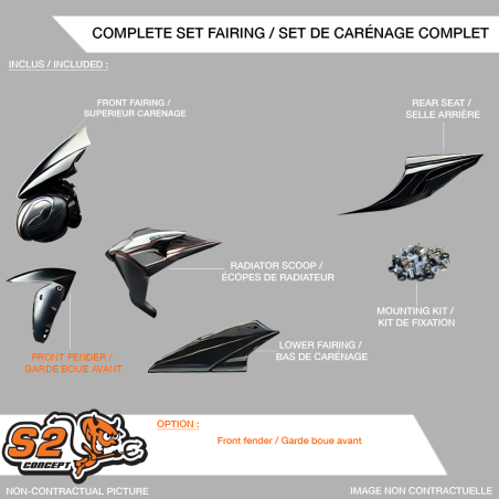Set complet carénage racing S2 CONCEPT SUZUKI GSR600