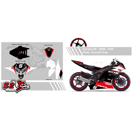 Customisable Racing Decals set for Yamaha's R6