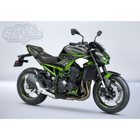 Décoration moto Kawasaki Z900 – Kit RADIKAL 2025 prêt à poser