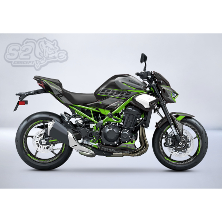 Décoration moto Kawasaki Z900 – Kit RADIKAL 2025 prêt à poser